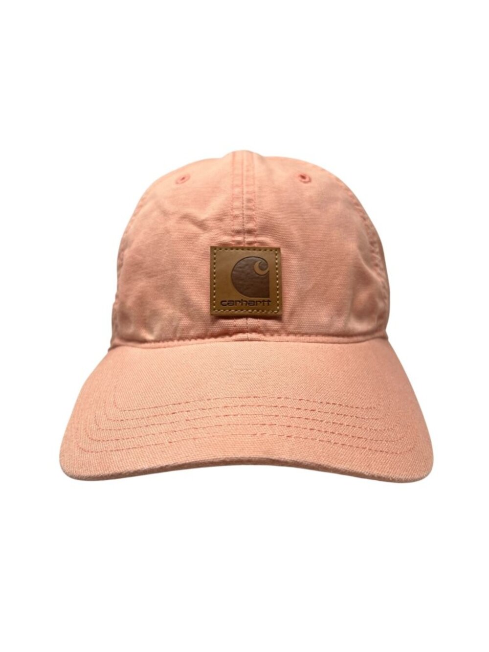 Carhartt Womens Pink Strapback Hat Cap Odessa Canvas Distressed Embroidered Logo